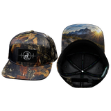 Hunting Hat, Flat Bill, Snapback Hat, Fall Tree Camo, Mens Hat, Womens Hat, Main Picture