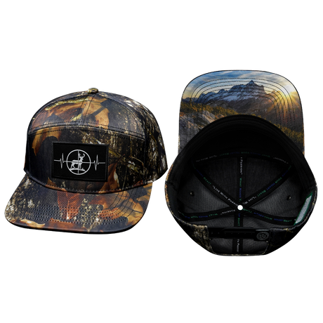 Hunting Hat, Flat Bill, Snapback Hat, Fall Tree Camo, Mens Hat, Womens Hat, Main Picture