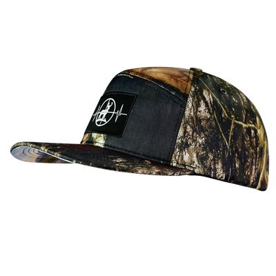 Hunting Hat, Flat Bill, Snapback Hat, Fall Tree Camo, Mens Hat, Womens Hat, Side Picture