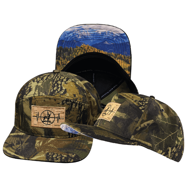 Hunting Hat, Flat Bill, Snapback Hat, Rust Tree Camo, Mens Hat, Womens Hat, Main Picture