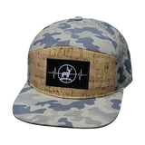Hunting Hat, Flat Bill, Snapback Hat, Cork, Soft Sand Camo, Mens Hat, Womens Hat, Front Picture