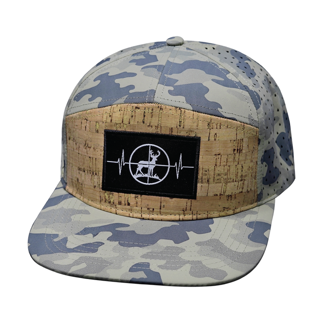 Hunting Hat, Flat Bill, Snapback Hat, Cork, Soft Sand Camo, Mens Hat, Womens Hat, Front Picture