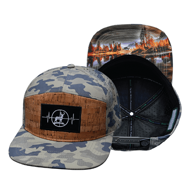 Hunting Hat, Flat Bill, Snapback Hat, Cork, Soft Sand Camo, Mens Hat, Womens Hat, Main Picture