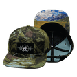 Hunting Hat, Flat Bill, Snapback Hat, Green Tree Camo, Mens Hat, Womens Hat, Main Picture