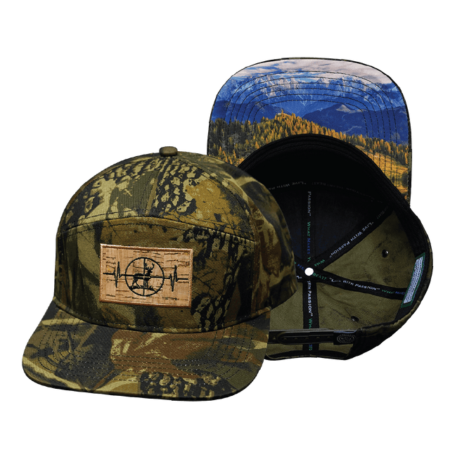 Hunting Hat, Flat Bill, Snapback Hat, Rust Tree Camo, Mens Hat, Womens Hat, Main Picture