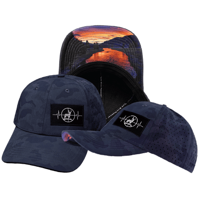 Hunting Hat — Low Profile, Soft Dark Camo, Laser Mesh