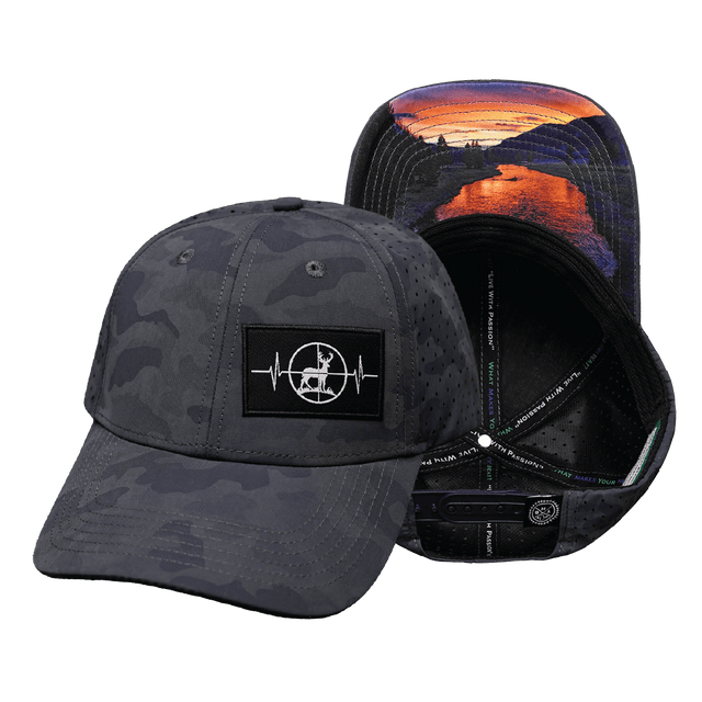 Hunting Hat, Low Profile, Snapback Hat, Soft Dark Camo, Mens Hat, Womens Hat, Main Picture 