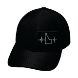 Idaho Hat, Athletiic Fit,  Airmesh, Snapback Hat, Black, Mens Hat, Womens Hat, Front Picture