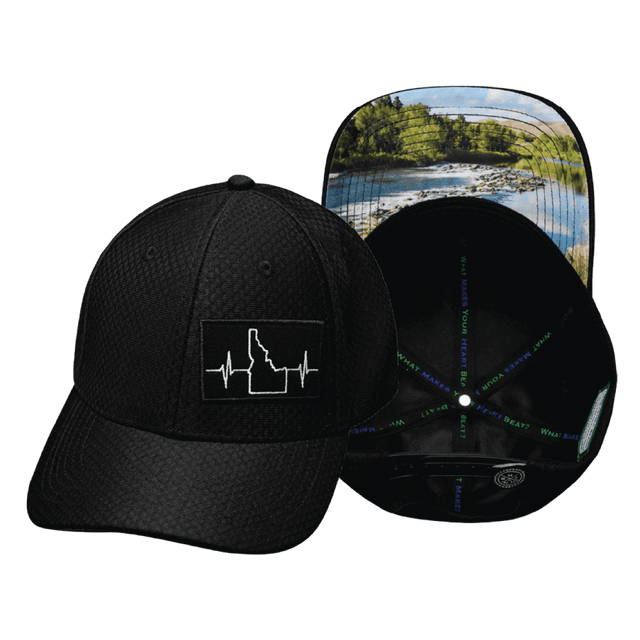 Idaho Hat, Athletiic Fit,  Airmesh, Snapback Hat, Black, Mens Hat, Womens Hat, Main Picture