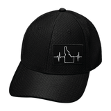 Idaho Hat, Athletiic Fit,  Airmesh, Snapback Hat, Black, Mens Hat, Womens Hat, Front Picture