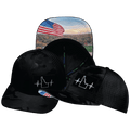 Idaho Hat - Baseball Hat Fit - Black Camo / Black - Trucker Mesh