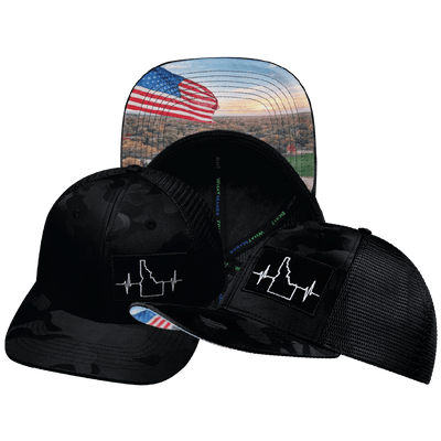 Idaho Hat, Baseball Hat, Snapback Hat, Black Camo, Black, Mens Hat, Womens Hat, Main Picture 