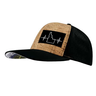 Idaho Hat, Baseball Hat, Snapback Hat, Cork, Black, Mens Hat, Womens Hat, Side Picture 