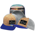 Idaho Hat - Baseball Hat Fit - Cork - Royal Blue / Gray - Trucker Mesh