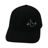 Idaho Hat, Baseball Hat, Snapback Hat, Black, Mens Hat, Laser Mesh, Womens Hat, Front Picture 