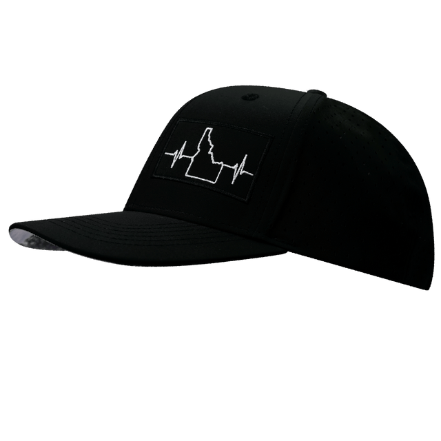 Idaho Hat, Baseball Hat, Snapback Hat, Black, Mens Hat, Laser Mesh, Womens Hat, Side Picture 