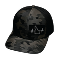 Idaho Hat - Baseball Hat Fit - Tan Camo / Black - Trucker Mesh