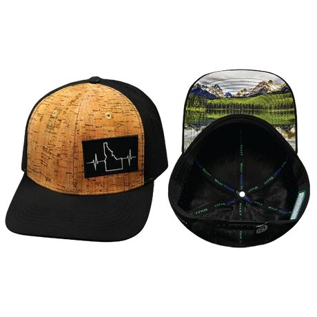 Idaho Hat, Baseball Hat, Snapback Hat, Cork, Black, Mens Hat, Womens Hat, Main Picture 