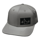 Idaho Hat, Baseball Hat, Snapback Hat, Gray, Mens Hat, Womens Hat, Front Picture 