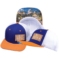 Idaho Hat - Baseball Hat Fit - Orange / Royal Blue / White - Trucker Mesh