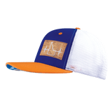 Idaho Hat, Baseball Hat, Snapback Hat, Orange, Royal Blue, White, Mens Hat, Womens Hat, Side Picture 