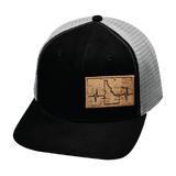 Idaho Hat, Baseball Hat, Snapback Hat, Suede, Black, Gray, Mens Hat, Womens Hat, Front Picture 