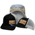 Idaho Hat - Baseball Hat Fit - Suede - Black / Gray - Trucker Mesh