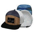 Idaho Hat - Flat Bill - Cork - Black / Navy / White - Laser Mesh