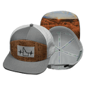 Idaho Hat - Flat Bill - Cork - Gray / White - Jersey Mesh