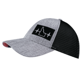 Idaho Hat, Low Profile, Snapback Hat, Heather Gray, Black, Mens Hat, Womens Hat, Side Picture 