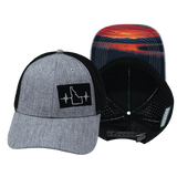 Idaho Hat, Low Profile, Ponytail, Snapback Hat, Heather Gray, Black, Mens Hat, Womens Hat, Main Picture 