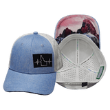 Idaho Hat, Low Profile, Ponytail, Snapback Hat, Light Blue, White, Mens Hat, Womens Hat, Main Picture 