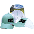 Idaho Hat - Low Profile - Ponytail - Teal / White - Laser Mesh