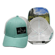Idaho Hat, Low Profile, Ponytail, Snapback Hat, Teal, White, Mens Hat, Womens Hat, Main Picture 