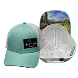 Idaho Hat, Low Profile, Ponytail, Snapback Hat, Teal, White, Mens Hat, Womens Hat, Main Picture 