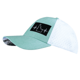Idaho Hat, Low Profile, Ponytail, Snapback Hat, Teal, White, Mens Hat, Womens Hat, Side Picture 