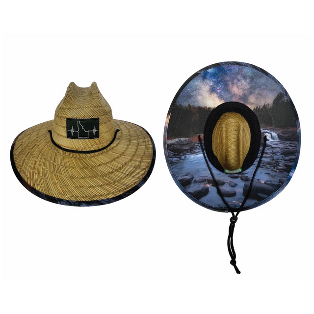 Idaho Straw, Sun Hat, McCall Night, Mens Straw Hat, Womens Straw Hat, Main Picture