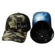 Fishing - 6 Panel - Shallow Fit - Pony Tail - Light Camo / Black