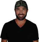 Fishing - 6 Panel - Shallow Fit - Pony Tail - Light Camo / Black
