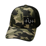 Fishing - 6 Panel - Shallow Fit - Pony Tail - Light Camo / Black
