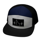 Idaho - 7 Panel - Black / White / Navy