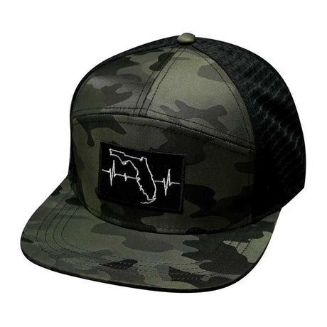 Florida - 7 Panel - Green Camo / Black