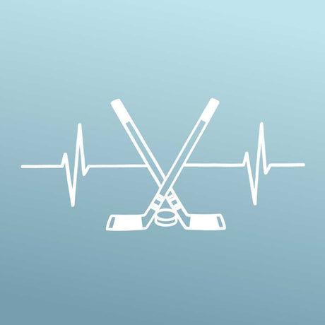 Hockey - Sticker - Vinyl - White