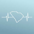 South Carolina - Sticker - Vinyl - White