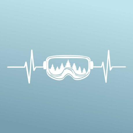 Snow Sports - Sticker - Vinyl - White