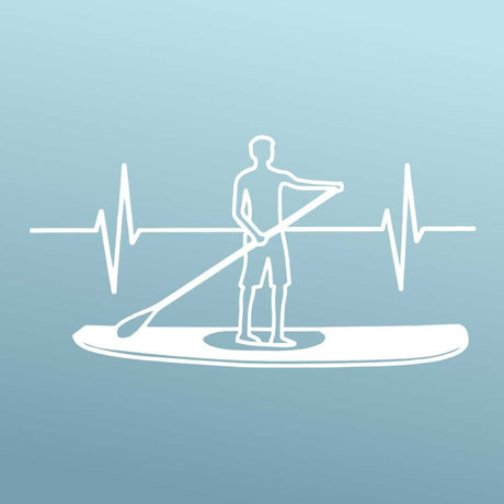 Paddleboarding - Sticker - Vinyl - White