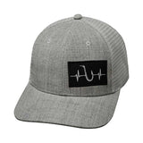 Fishing Hat, Baseball Hat, Snapback Hat, Heather Gray, Gray, Mens Hat, Womens Hat, Front Picture