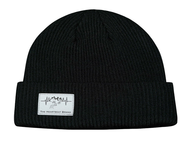 Mountains - Beanie - Cuffed - Black (Unisex)