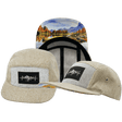 Mountains Hat, 5 Panel Hat, Snapback, Cream Hemp, Gray Hemp, Mens Hat, Womens Hat, Main Picture 