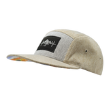 Mountains Hat, 5 Panel Hat, Snapback, Cream Hemp, Gray Hemp, Mens Hat, Womens Hat, Side Picture 